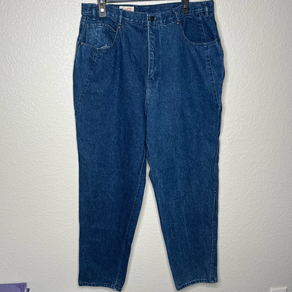 Vintage Coca Cola Denim Jeans Size 36‎ / 22W American Vintage High Rise Plus Mom